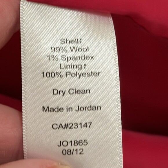 Talbots Skirt Womens 2 Petite Barbie Pink Wool Straight Pencil Mini Short Lined - Picture 10 of 11